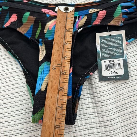 NWT EIDON Women's Standard Updated Low Rider Mid Rise Bikini Bottom Side Knot S - Picture 11 of 11